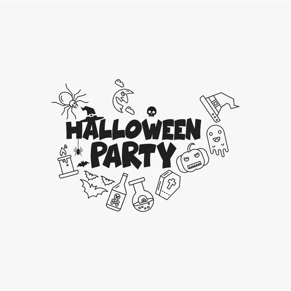 Halloween Party Projekt Kreatywnych Wektor — Wektor stockowy
