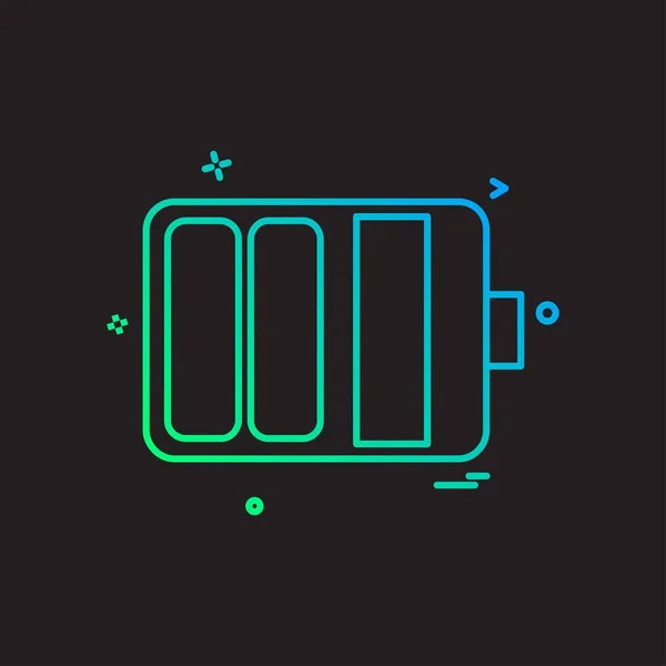Design Vektor Für Batterie Symbole — Stockvektor