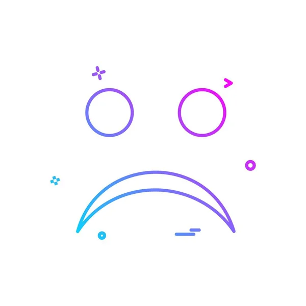 Wütend Emoji Icon Design Bunte Vektorillustration — Stockvektor