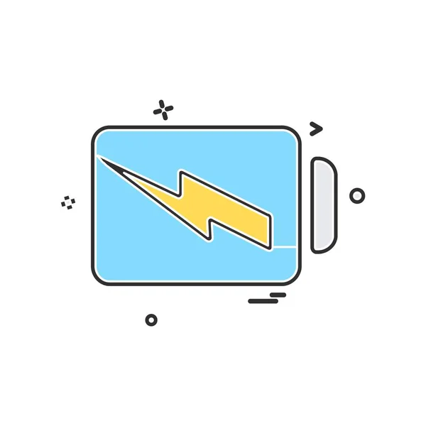 Design Vektor Für Batterie Symbole — Stockvektor