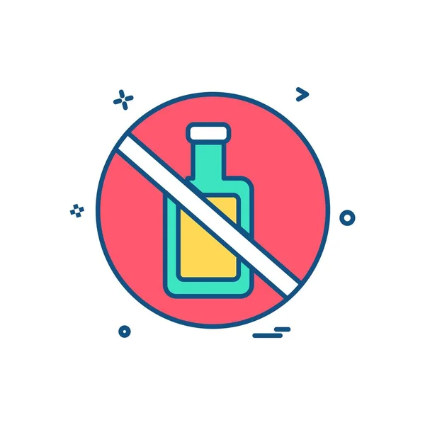 Diseño Icono Botella Ilustración Vector Colorido — Vector de stock