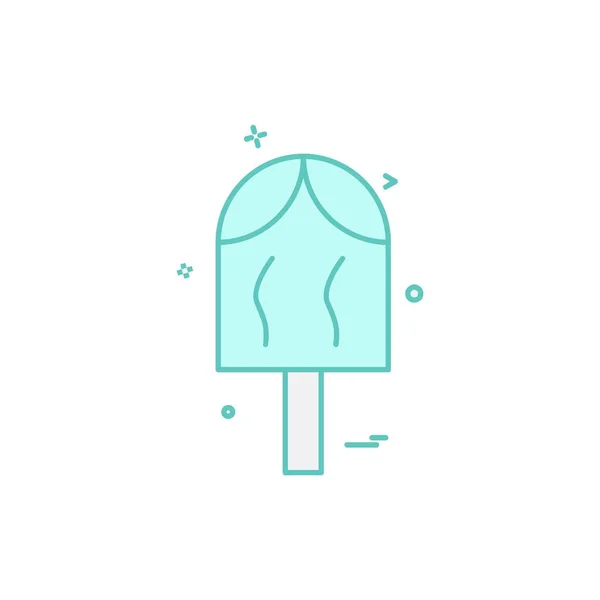 Icecream Ícone Design Vetor Ilustração — Vetor de Stock