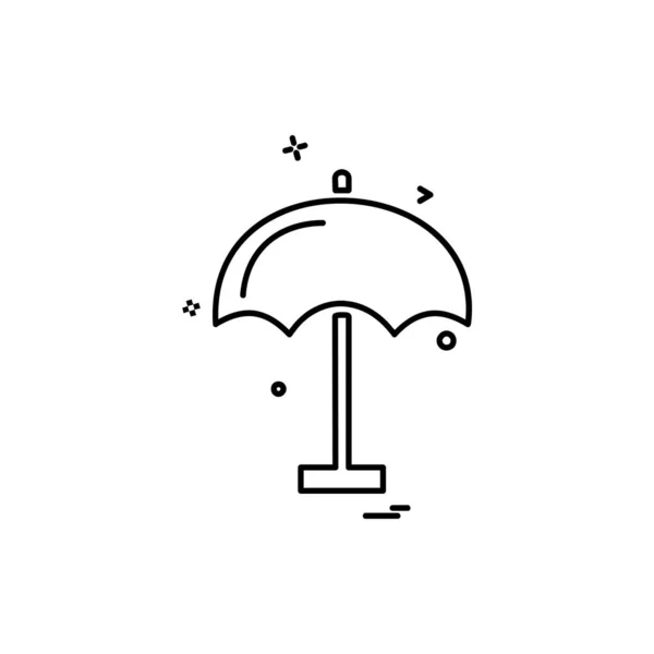 Umbrella Icon Design Vector — Stock Vector