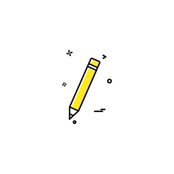 Pencil Icon Design Vector — Stock Vector