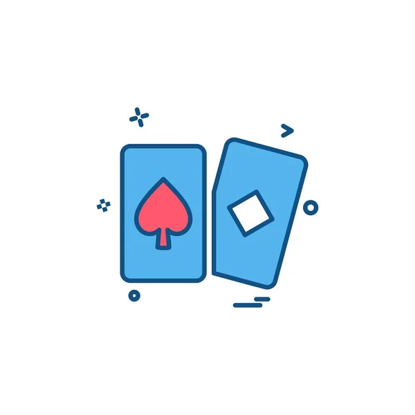 Spielkarten Icon Vektor Design — Stockvektor
