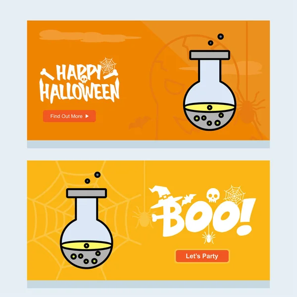 Šťastný Halloween Pozvánky Design Pitím Vektor — Stockový vektor