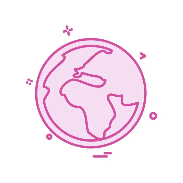 Globe Icon Design Illustration Vectorielle — Image vectorielle