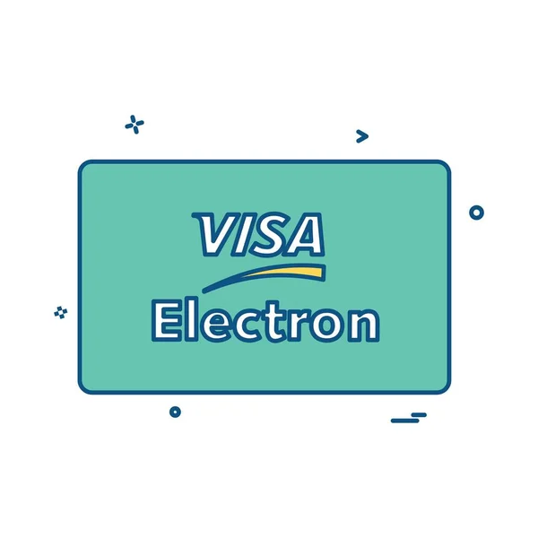 Visa Electron Bankkártya Design Vektor — Stock Vector