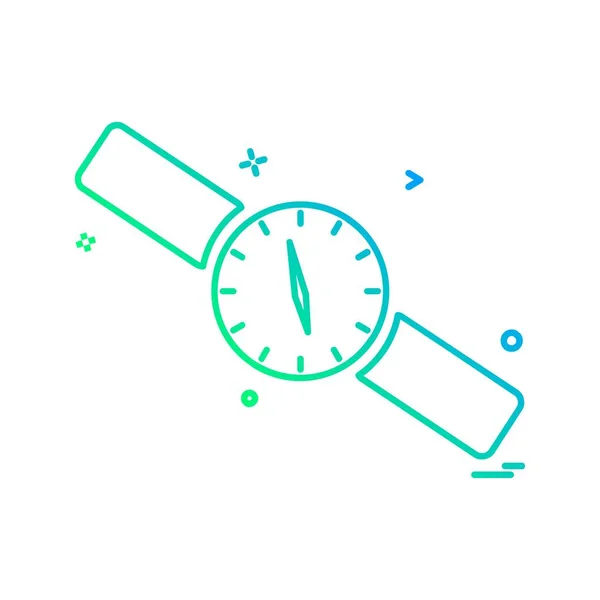 Montre Icône Design Vecteur — Image vectorielle