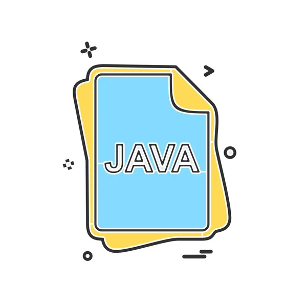 Java File Type Icon Design Vector — Stock Vector