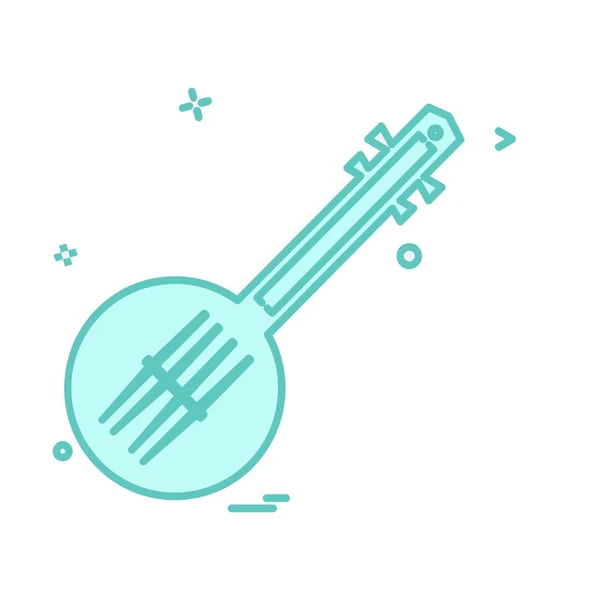 Guitar Icon Design Vector — Stock Vector