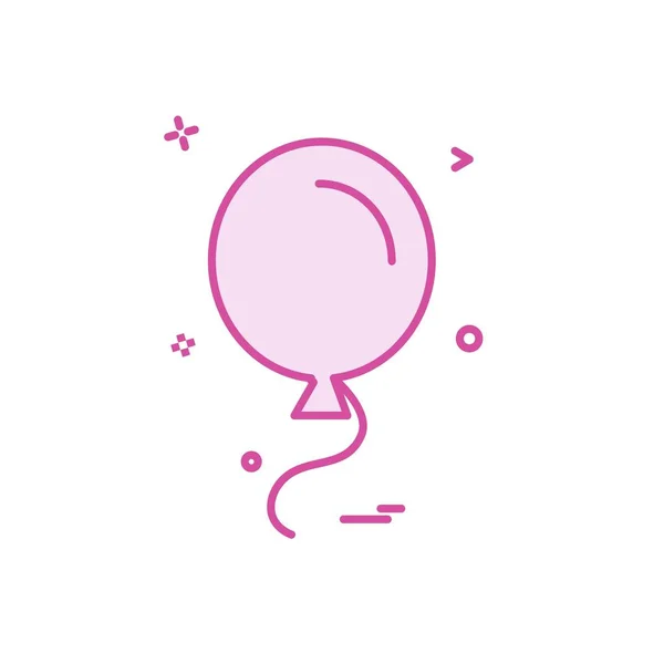 Ballon Icon Design Bunte Vektorillustration — Stockvektor