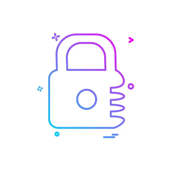 Lock Flat Icon Vector Illustration — Stock Vector