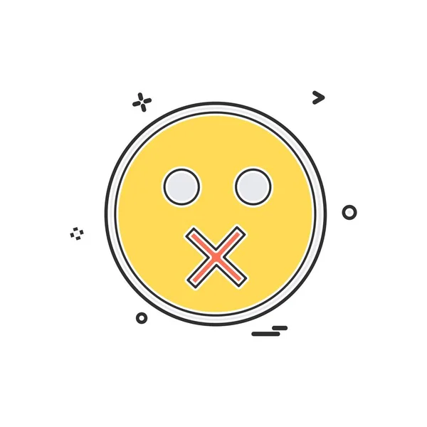 Arga Emoji Ikon Design Färgglada Vektorillustration — Stock vektor