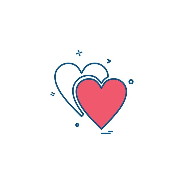 Καρδιά Εικονίδιο Σχεδιασμός Εικονογράφηση Φορέα Για Την Ημέρα Του Αγίου — Διανυσματικό Αρχείο