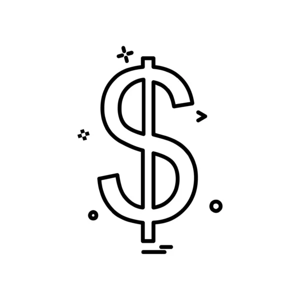 Dollar Icon Design Vector — Stock Vector