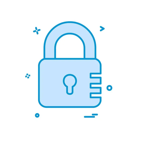 Lock Flat Icon Vector Illustration — Stock Vector