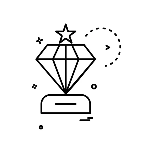 Dimond Icon Vektor Design Illustration — Stockvektor