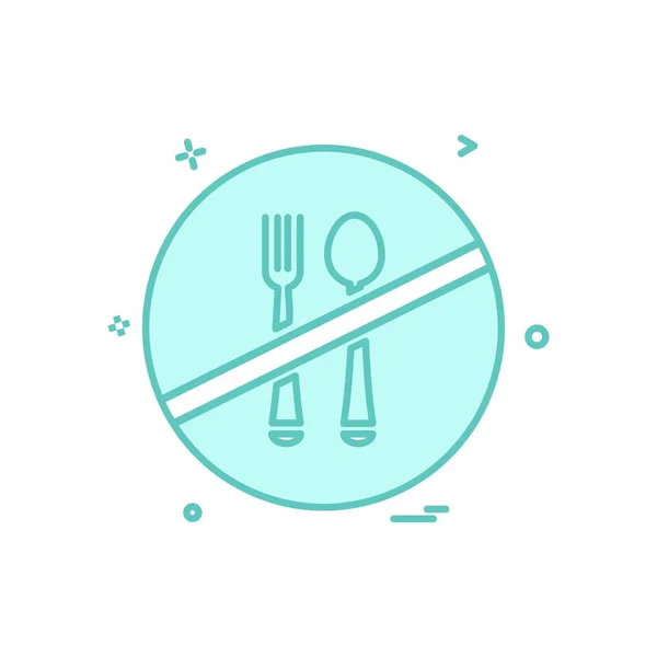Nourriture Non Autorisée Icône Design Vecteur — Image vectorielle