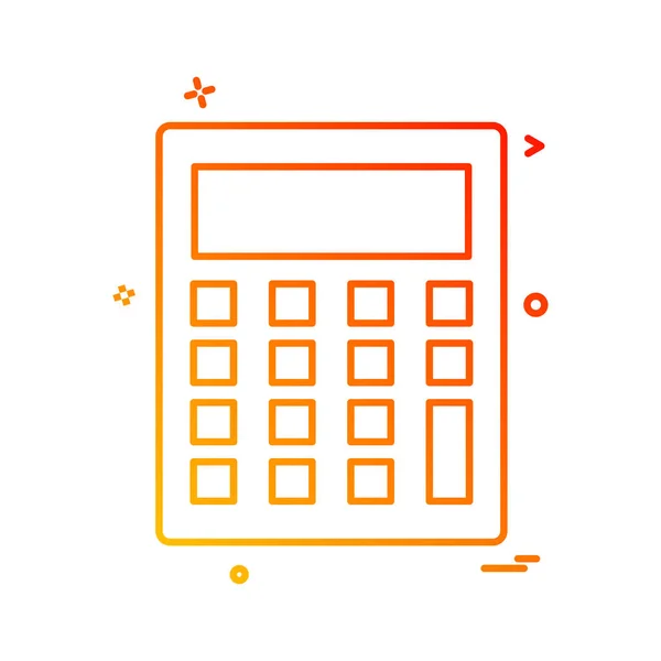 Calculadora Icono Vector Diseño — Archivo Imágenes Vectoriales