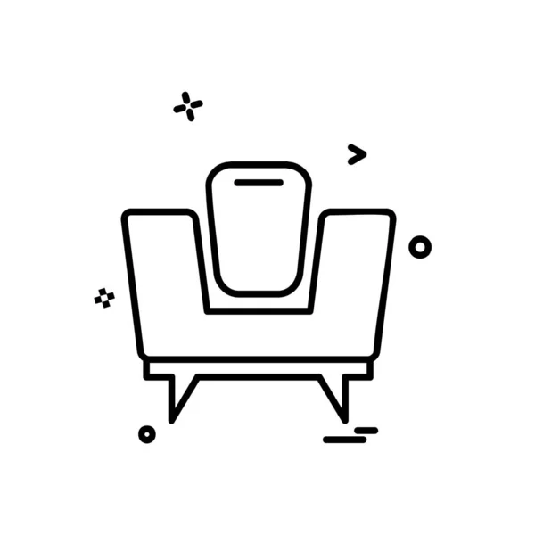 Sofa Icon Design Vector — Stock Vector