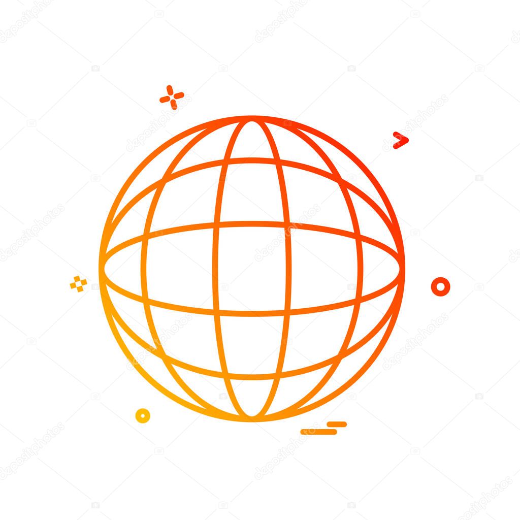 glob map icon vector design