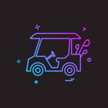 Golf simge tasarlamak vektör