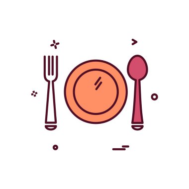 Gıda simgesi tasarım vektörü