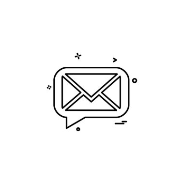 İleti simge tasarlamak vektör