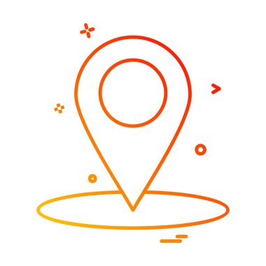 Gezinti simgesi tasarım, renkli vektör çizim