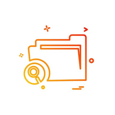 Klasör simge tasarlamak vektör