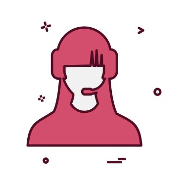 Çağrı merkezi desteği simge tasarlamak vektör 