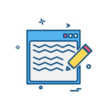 Web yerleşim simgesi tasarım vektörü