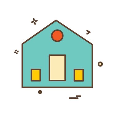 Ev simgesi tasarım vektörü