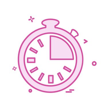 saat düz ikon vektör illüstrasyonu 