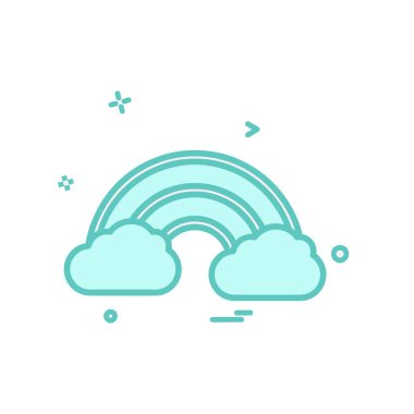 Gökkuşağı simgesi tasarım vektörü