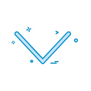 Aşağı ok simgesi tasarım vektörü