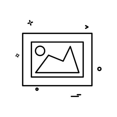 Resim simge tasarlamak vektör 