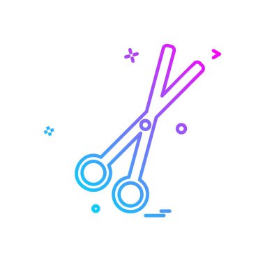 Makas simge tasarlamak vektör