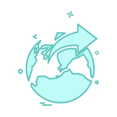 Dünya küre simge tasarlamak vektör 