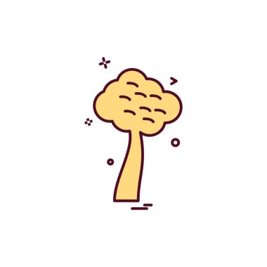 Ağaç simgesi tasarım vektörü