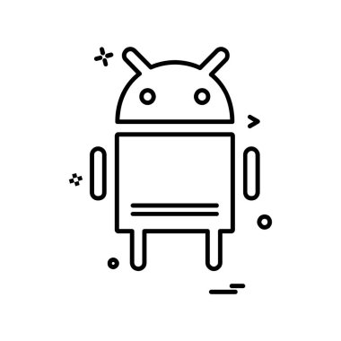 Android düz simge vektör çizim 