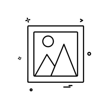 Resim simge tasarlamak vektör 