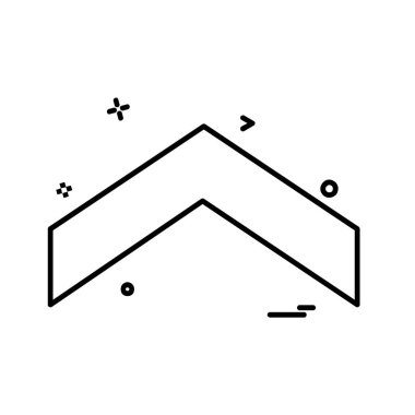 Yukarı ok simgesi tasarım vektörü