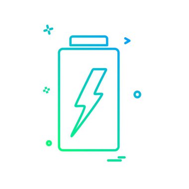 Batarya simgesi tasarım vektörü