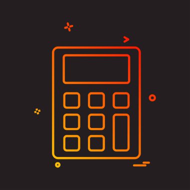 Hesap makinesi simgesi tasarım vektörü