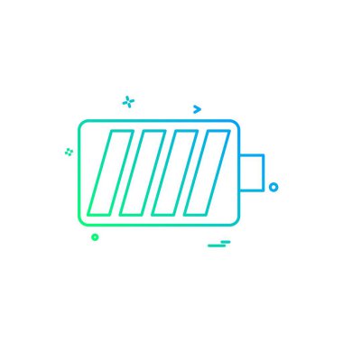 Batarya simgesi tasarım vektörü 