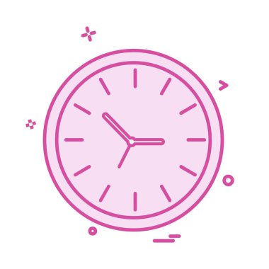 saat düz ikon vektör illüstrasyonu 