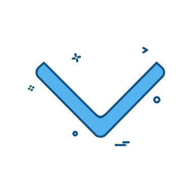 Aşağı ok simgesi tasarım vektörü