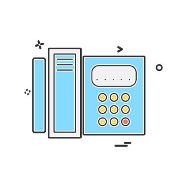 Telefon simgesi tasarım vektörü